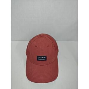TaylorMade Golf Company Fitted Hat Sz L/XL Solid Stretch 6 Panel Rusty Red Color